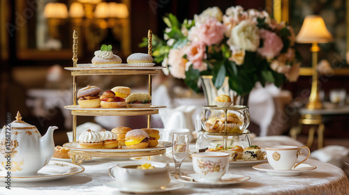 Wallpaper Mural Elegant Afternoon Tea Table Setting Torontodigital.ca