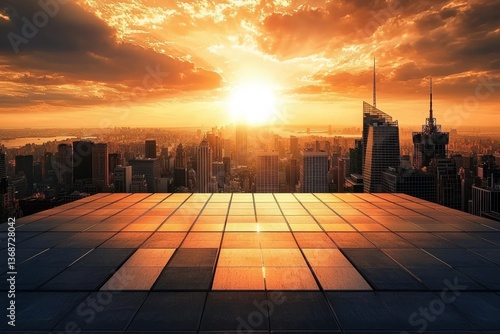 A vacant floor with urban views.
