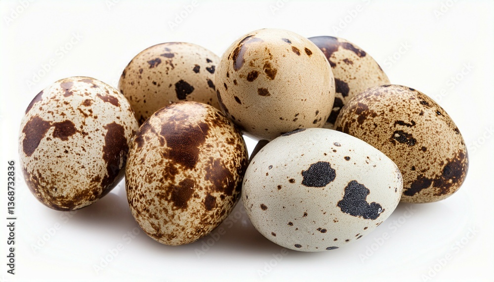 quail eggs on white background quail eggs on white background