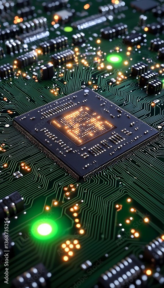 Obraz premium Circuit Board CPU Closeup (26)