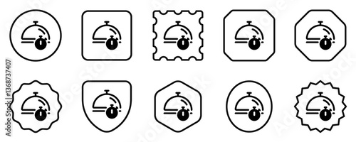 Editable food cooking time, serving time, delivery time vector icon. Part of a big icon set family. Perfect for web and app interfaces, presentations, infographics, etc