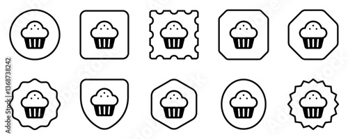 Editable cupcake, muffin vector icon. Food, restaurant. Part of a big icon set family. Perfect for web and app interfaces, presentations, infographics, etc