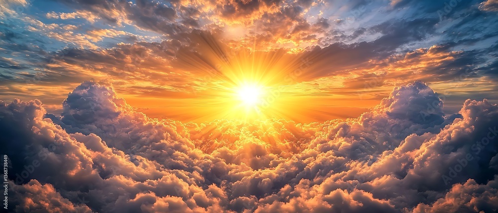 Fototapeta premium Heavenly Sunset Cloudscape.