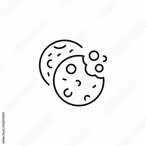 cookie crisp icon sign vector
