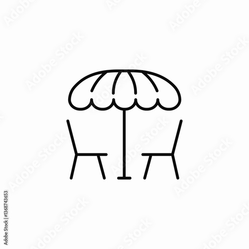 otudoor table icon sign vector
