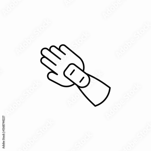 prosthetic hand icon sign vector