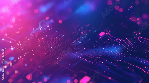 This vibrant abstract technology background features dynamic colors and circuit patterns, ideal for web3 events and digital innovation themes.