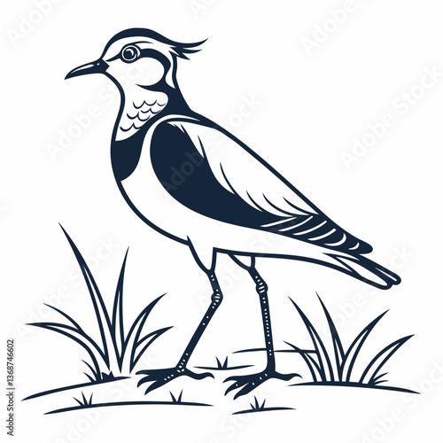 Wallpaper Mural Lapwing silhouette icon vector Torontodigital.ca