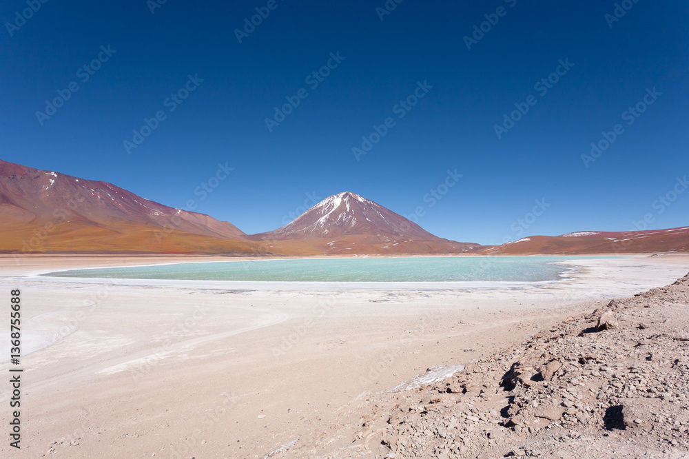 The green Laguna Verde,Bolivia