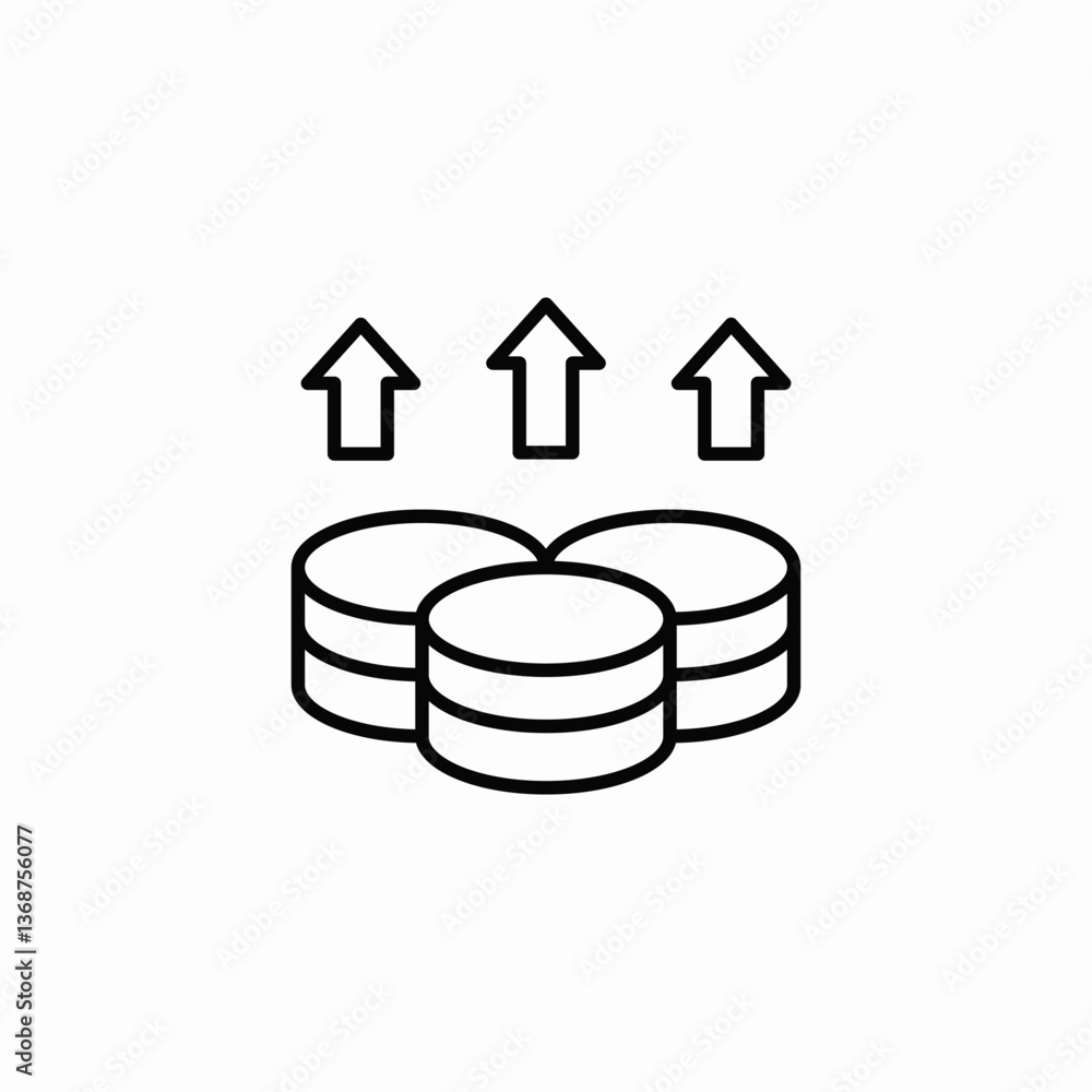 finances growth icon sign vector finances growth icon sign vector