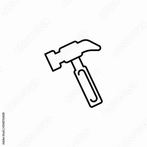 hammer repair tool icon sign vector