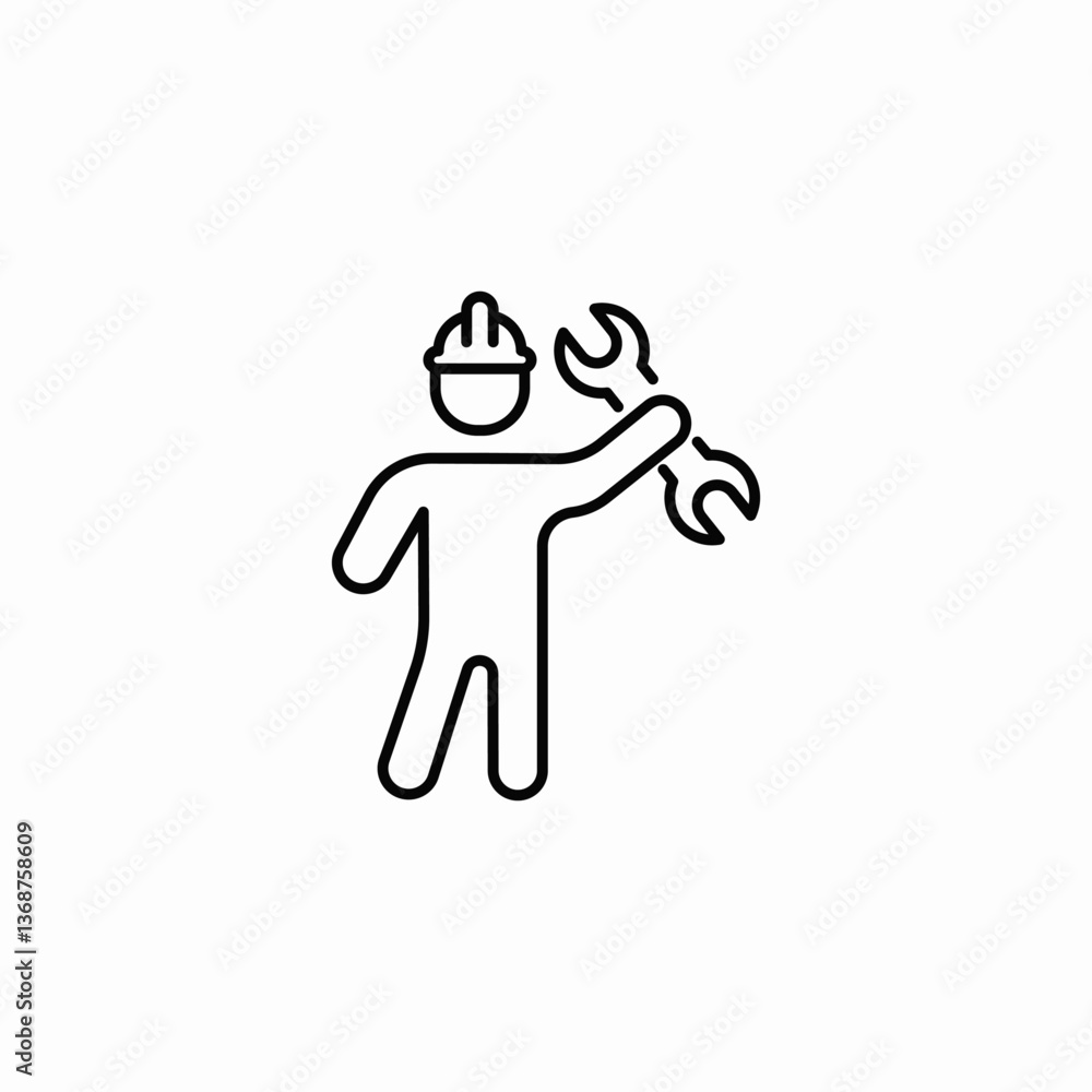 repair mechanics icon sign vector repair mechanics icon sign vector