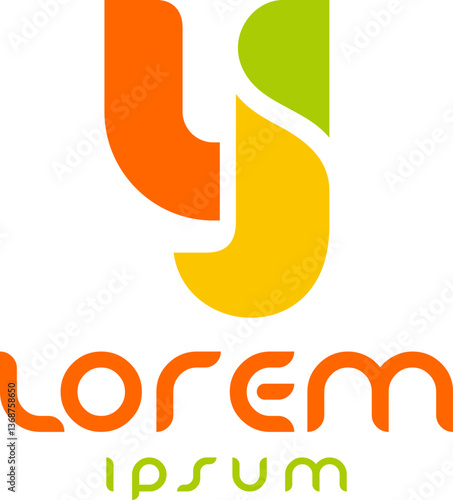 Abstract Simple Colorful Letter Y Logo Template