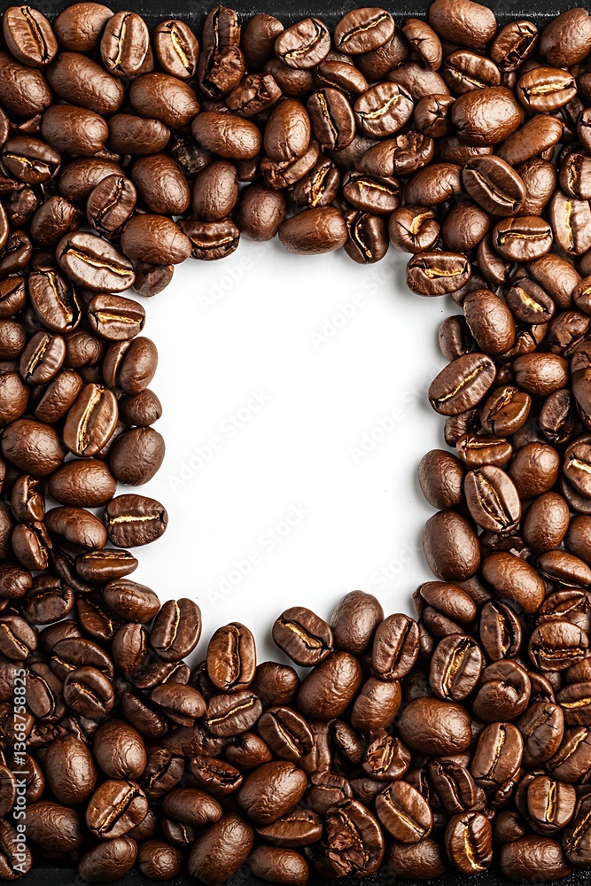 Coffee Beans Frame White Background Coffee Beans Frame White Background