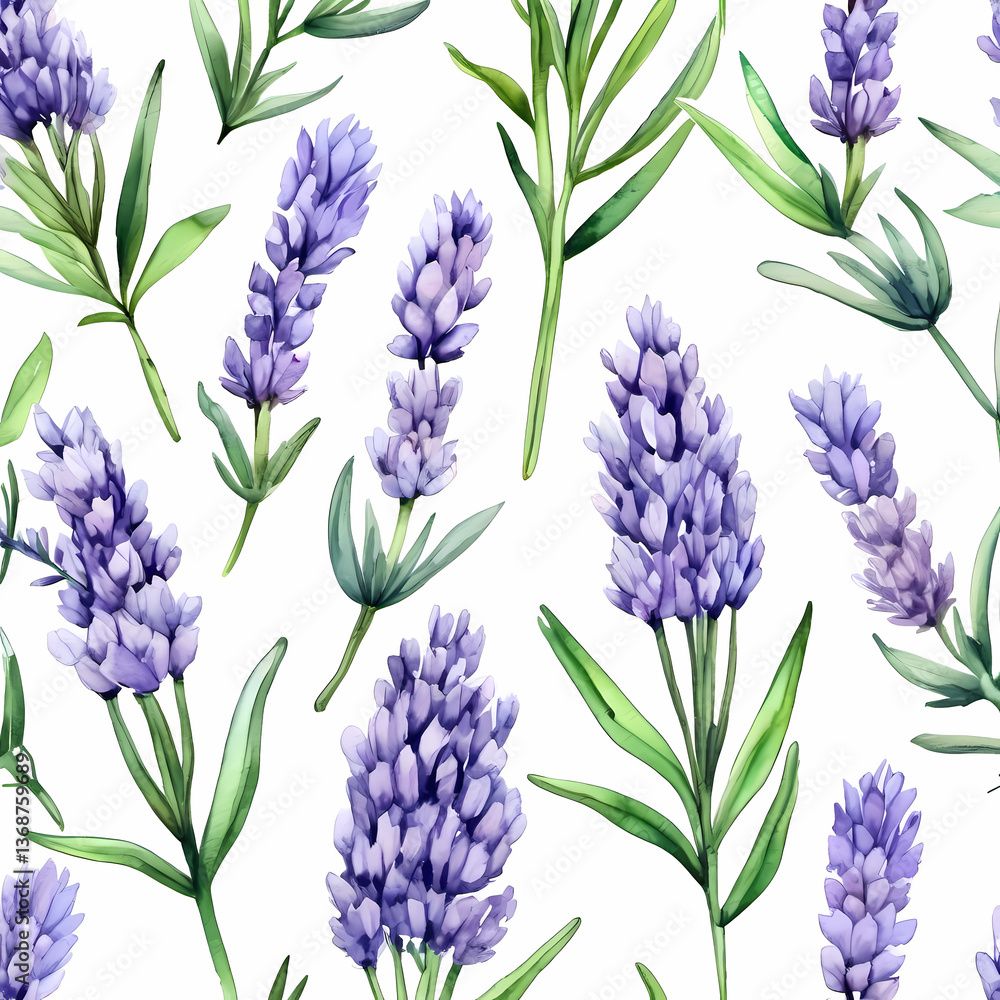 Fototapeta premium lavender cluster watercolor illustration