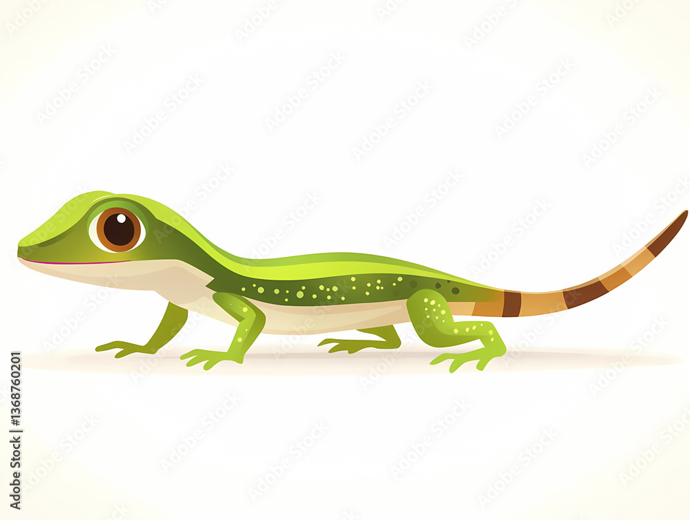 Obraz premium Spotted Green Lizard