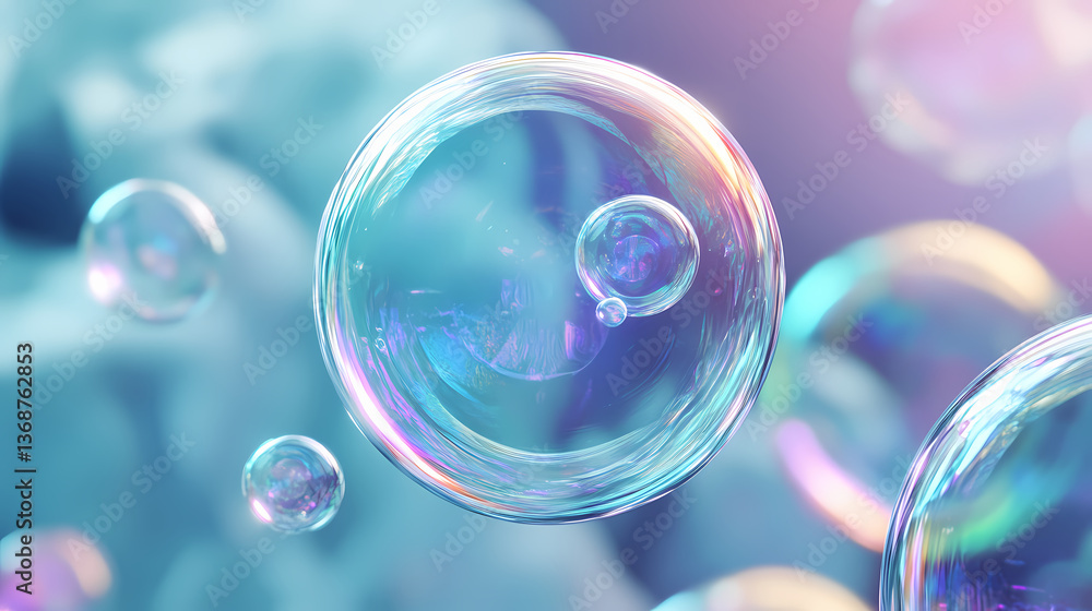 Individual bubble drifting gently on a breeze, iridescent, weightless. Weightless Drift. Illustration Individual bubble drifting gently on a breeze, iridescent, weightless. Weightless Drift. Illustration
