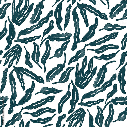 seamless pattern groove leaves