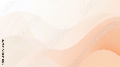 Abstract peach gradient soft waves modern graphic design template art