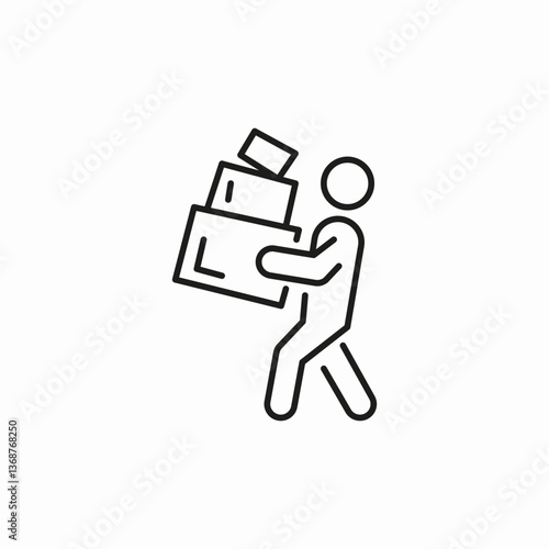 box lift icon sign vector