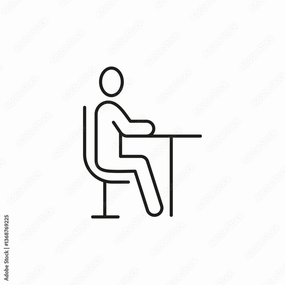 desk wait icon sign vector desk wait icon sign vector