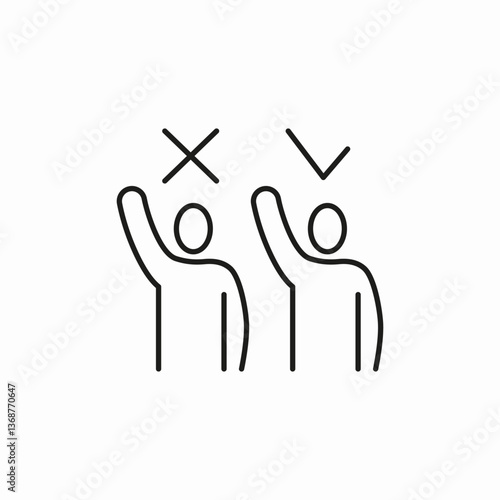 individual choice icon sign vector