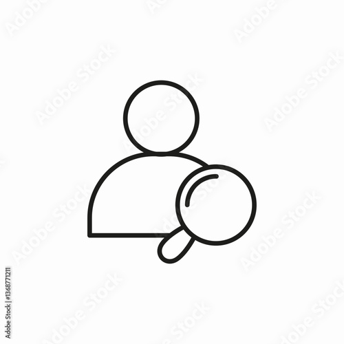 member search icon sign vector