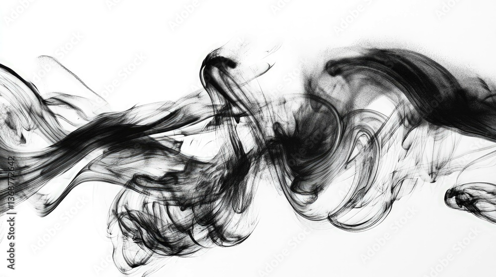Fototapeta premium Abstract smoke design element for graphic design and motion graphics