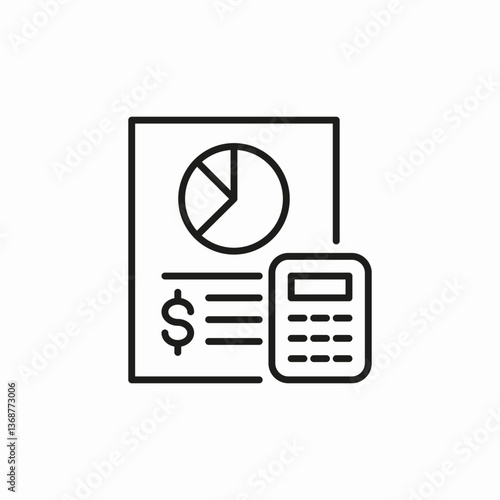 statistics financial calculations icon sign vector