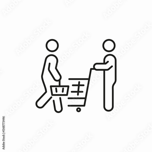 store shopping cart icon sign vector