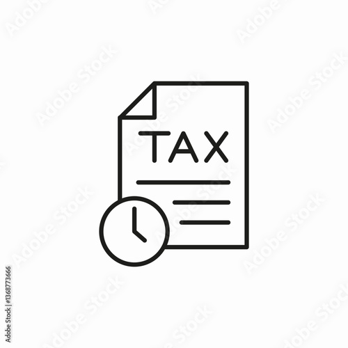 tax time icon sign vector