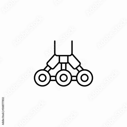 aircraft wheels icon sign vector