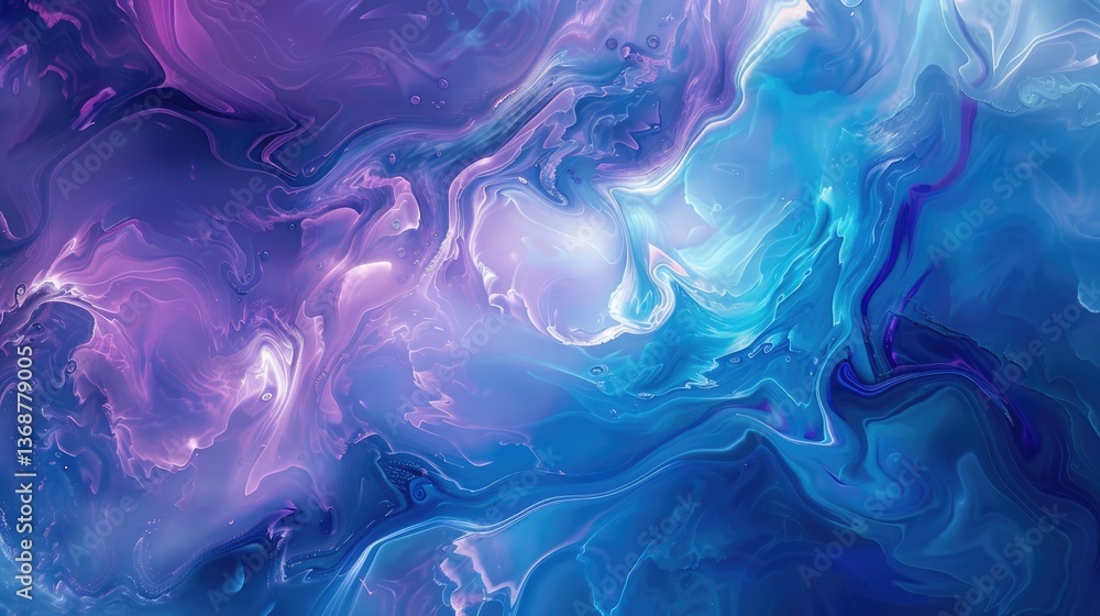 Fototapeta premium Abstract vivid colorful wave flowing express energetic texture. Seamless texture of vividness curve swirling convey sense of harmony and wonderful scene perfect for effect and graphic design. AIG61.