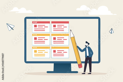 Prioritize important task, flag with priority or urgency to finish work, organize or plan work agenda, project management software or planner concept, businessman project manager prioritize tasks.