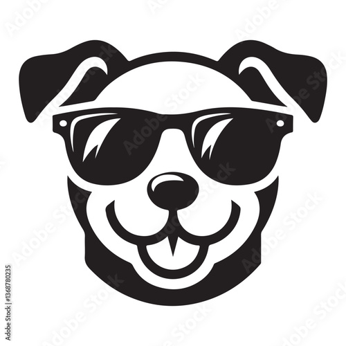 Cool dog wearing sunglasses vector illustration design for pet lovers