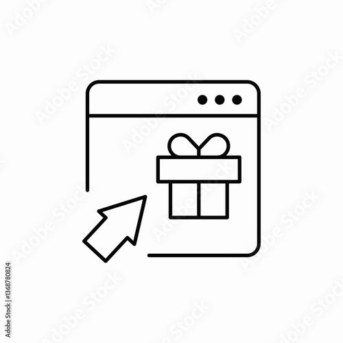 gift tab icon sign vector