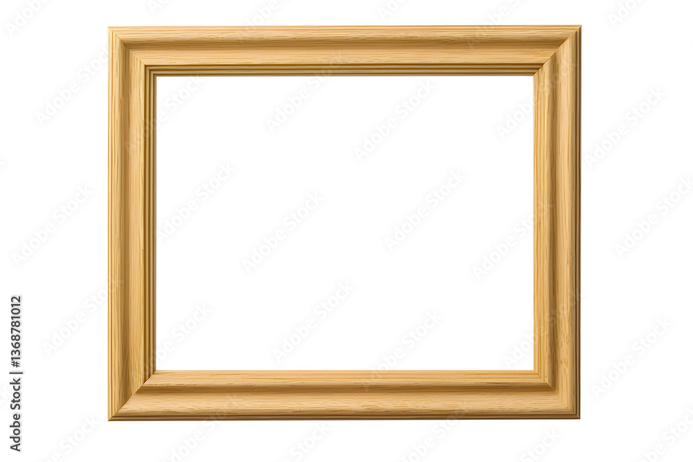 Wooden Picture Frame: An empty, inviting wooden picture frame, offering a blank canvas. ready to be filled with memories and stories. Wooden Picture Frame: An empty, inviting wooden picture frame, offering a blank canvas. ready to be filled with memories and stories.