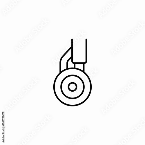 plane wheels icon sign vector