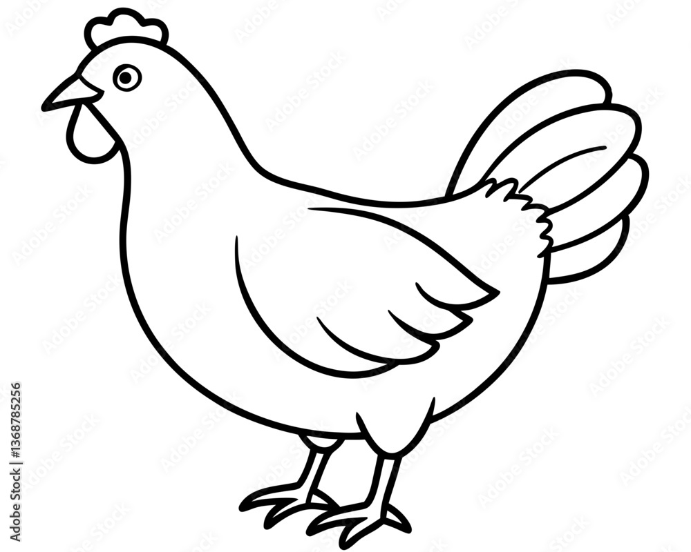 vector illustration of a chicken vector illustration of a chicken