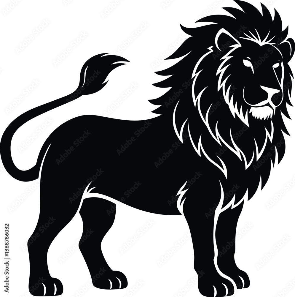 Fototapeta premium lion Silhouette 