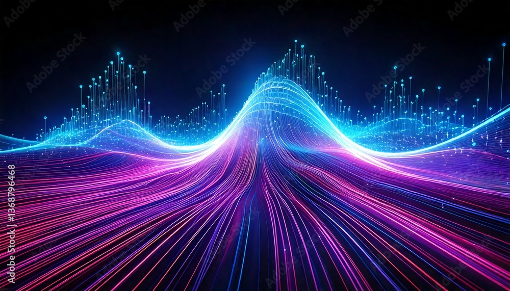 Abstract Futuristic Data Flow Visualization Abstract Futuristic Data Flow Visualization