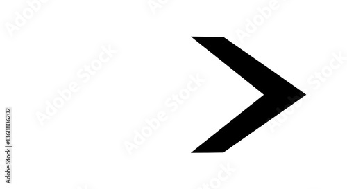 black arrow on white background