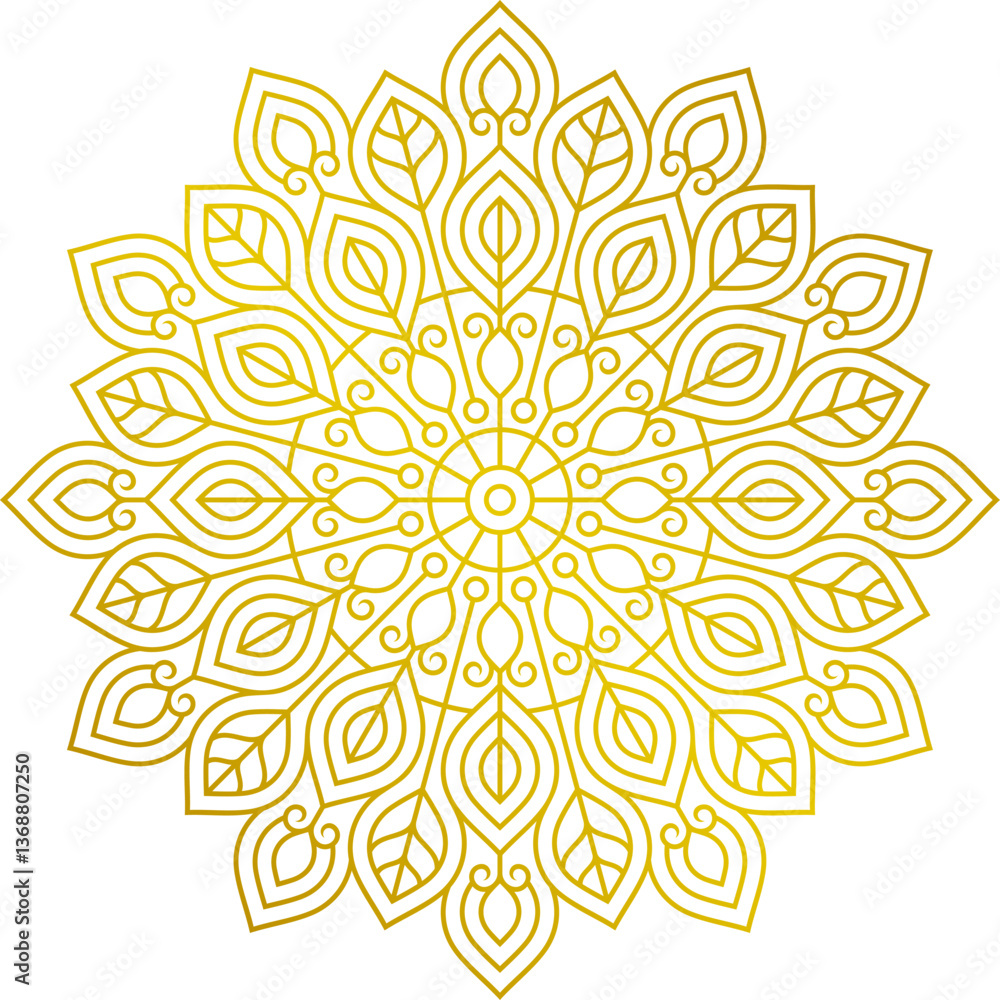 Beautiful Luxury Gold Mandala Illustration Vol. 59
