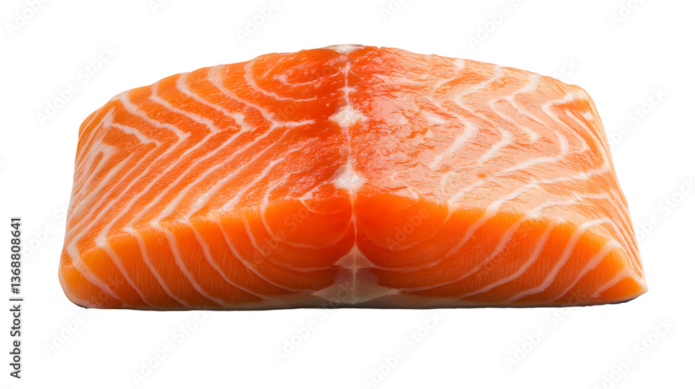 Close up of a Fresh Salmon Fillet on Black Background Close up of a Fresh Salmon Fillet on Black Background