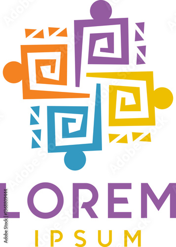 Colorful Social Culture Logo Template