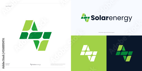 Creative infinity solar energy panel logo icon design vector, symbol solar sun technology integrated with lightning, thunderbolt, lightning, electric, modern concept style illustration template elemen