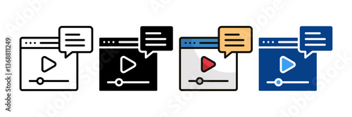 Video Tutorial  Icon Set Multiple Style Collection