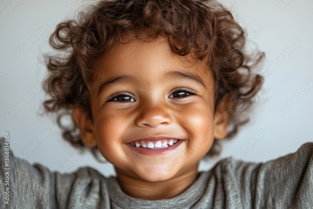 Joyful Young Child with Bright Smile Joyful Young Child with Bright Smile