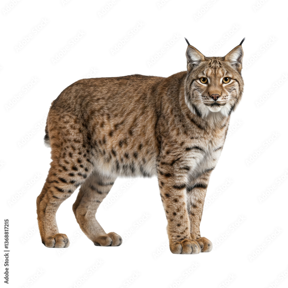 Obraz premium Canadian Lynx on high quality transparent background png