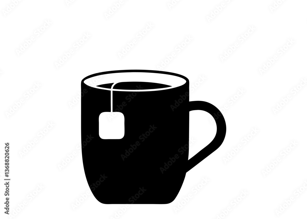 A hot cup of brown coffee or tea, a vector icon of a breakfast beverage, coffee, tea, cup, beverage, breakfast, drink, hot, brown, vector, icon. A hot cup of brown coffee or tea, a vector icon of a breakfast beverage, coffee, tea, cup, beverage, breakfast, drink, hot, brown, vector, icon.